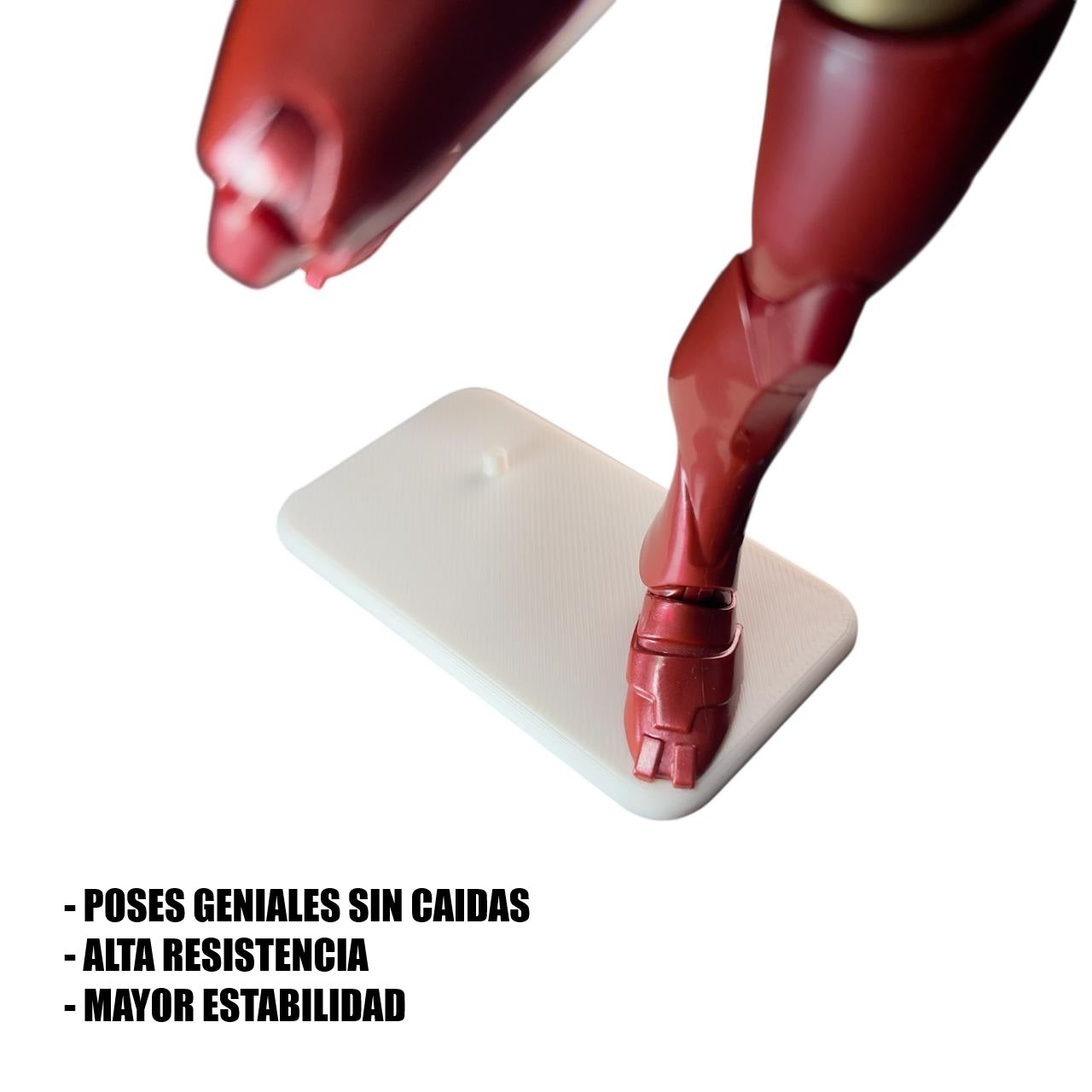 Base Rectangular Figuras de Acción con pines - Exhibición Colección Marvel Legends, Mcfarlane, Jada Toys, Black Series, Neca, Etc.