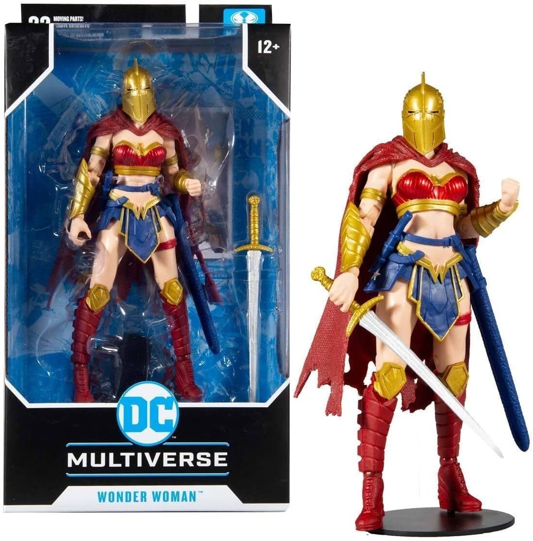 Wonder Woman With Helmet Of Fate Figura de Acción Batman Last Knight On Earth Dc Multiverse Mcfarlane Toys 18 Cm