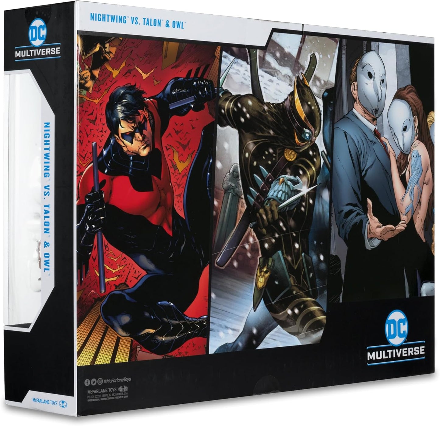 Nightwing Vs Talon & Owl Figura De Acción Pack Gold Label Batman Dc Multiverse Mcfarlane Toys 18 cm