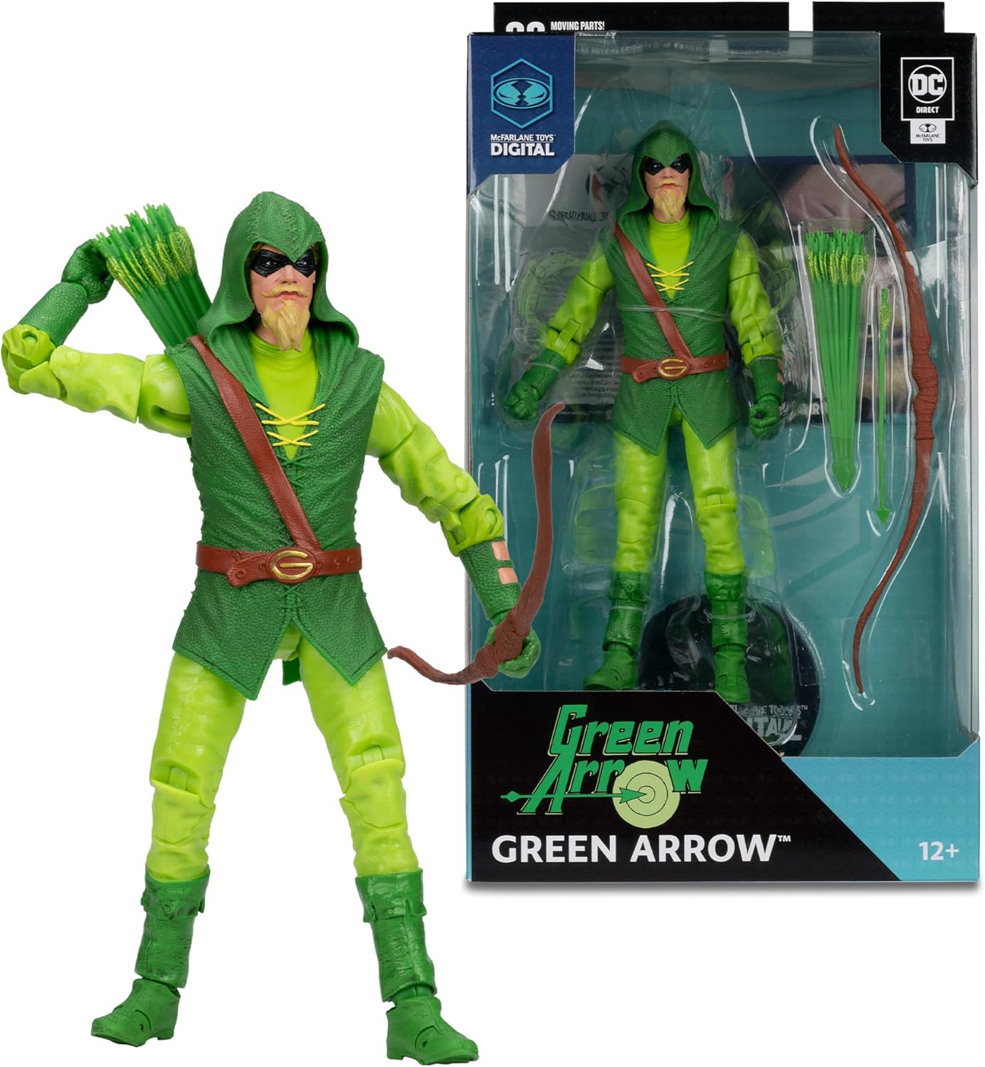 Green Arrow / Flecha Verde Figura De Acción Longbow Hunter Justice League Classic Dc Multiverse Mcfarlane Toys 18 cm