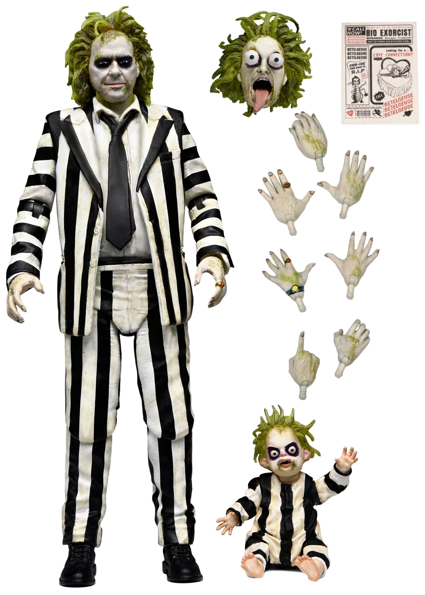 Beetlejuice Striped Suit Figura De Acción Beetlejuice Neca Ultimate 18 Cm