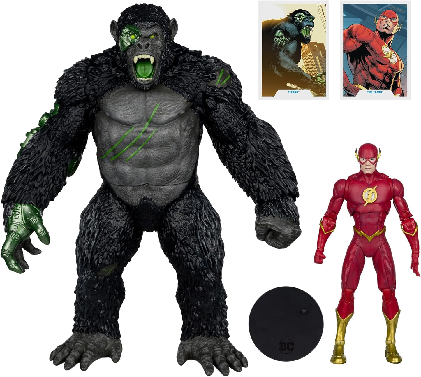 Titano Vs The Flash Pack Figura De Acción Dc Mcfarlane Toys 30 Cm y 18 Cm