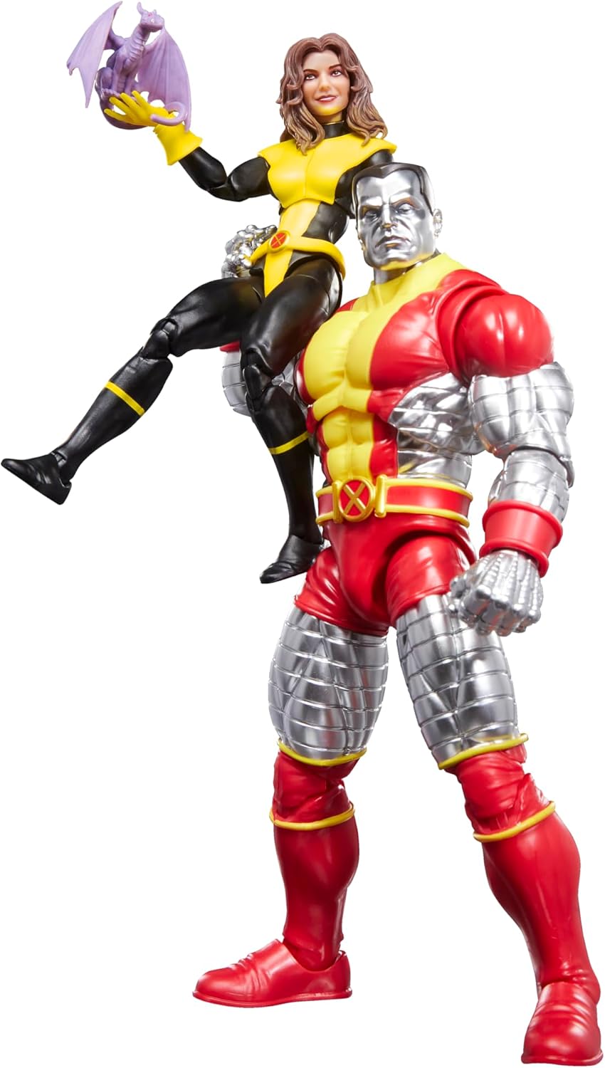 Kitty Pryde & Colossus Pack Figura de Acción X Men Astonishing Marvel Legends Retro Hasbro 15 & 21 Cm