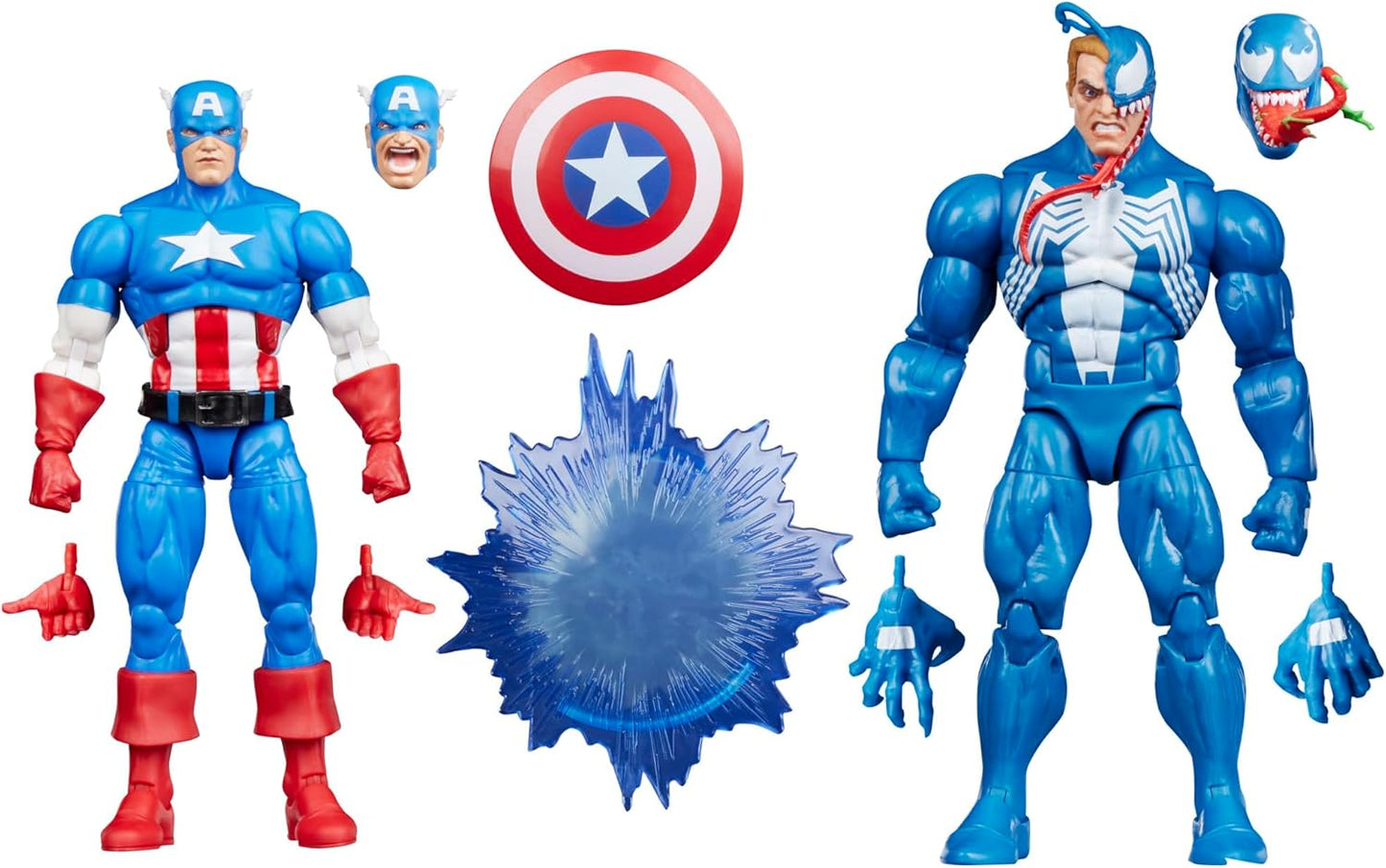 Capitan America Vs Venom 2 Pack Figuras Gamerverse Marvel Legends 16cm