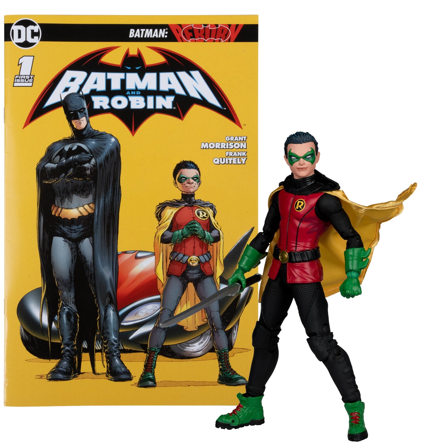 Robin Figura De Acción Batman And Robin Reborn DC Mcfarlane Toys 17 cm