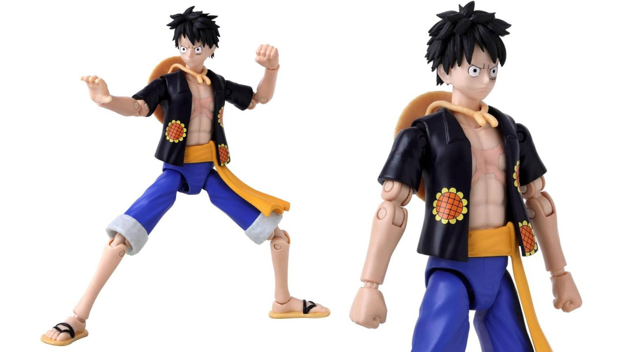 Monkey D Luffy Dressrosa Figura Acción One Piece Anime Heroes Bandai 16 Cm
