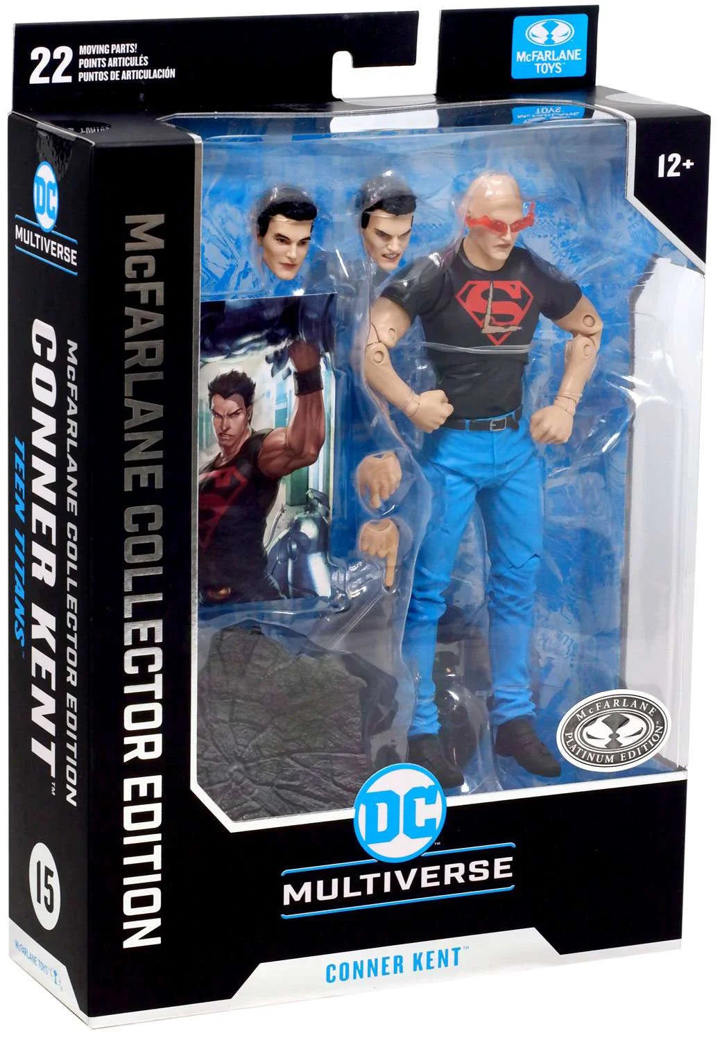 Conner Kent Platinum Ed. Figura De Acción Super Boy Teen Titans Dc Collector Edition Mcfarlane Toys 18 cm
