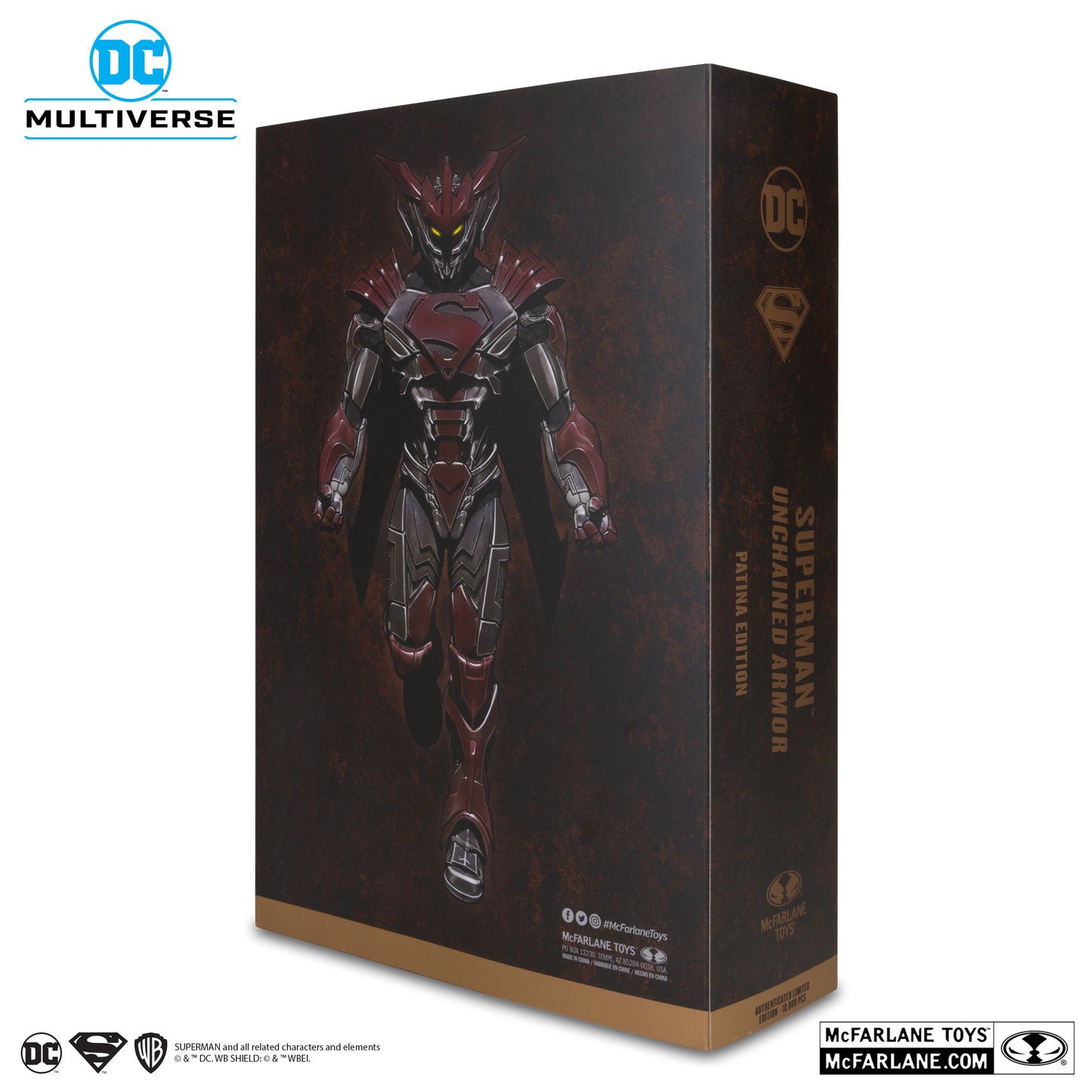 Superman Unchained Gold Label Limited Edition Figura de Acción Energized Unchained Armor Dc Multiverse Mcfarlane Toys 19 Cm
