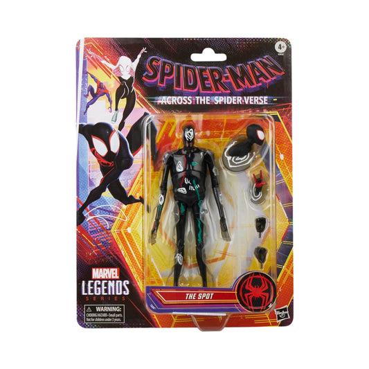 The Spot Black Figura de Acción Spiderman Across The Spider Verse Marvel Legends Hasbro 17 Cm