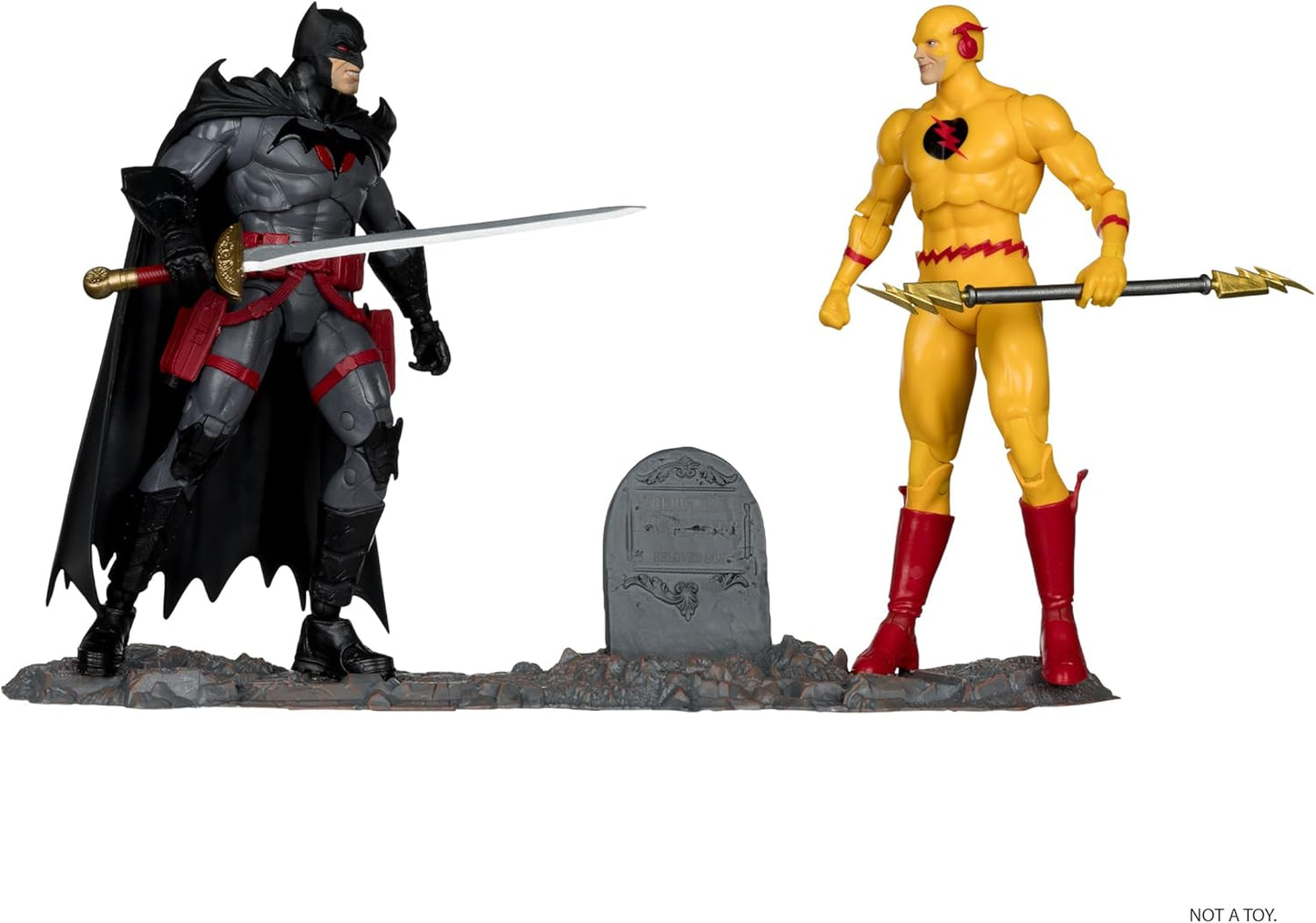Pack Batman Thomas Wayne Vs Professor Zoom Figura de Acción Flashpoint Dc Mcfarlane Toys 18 Cm