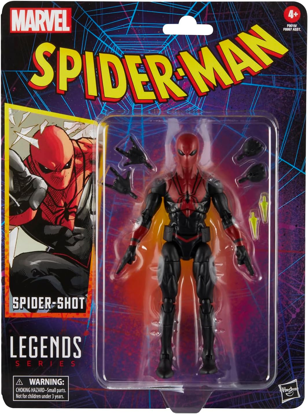 Spider Shot Figura De Acción Spiderman Comics Classic Marvel Legends Hasbro 16 Cm