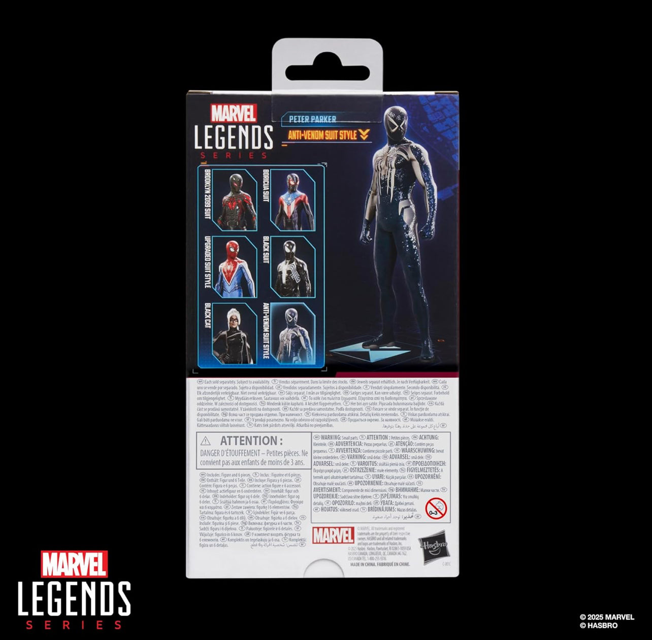 Peter Parker Anti Venom Suit Figura De Acción Spiderman 2 Gamerverse Ps5 Marvel Legends 16cm