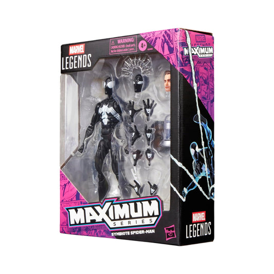 Symbiote Spiderman Figura de Acción Maximum Series Marvel Legends 16 Cm