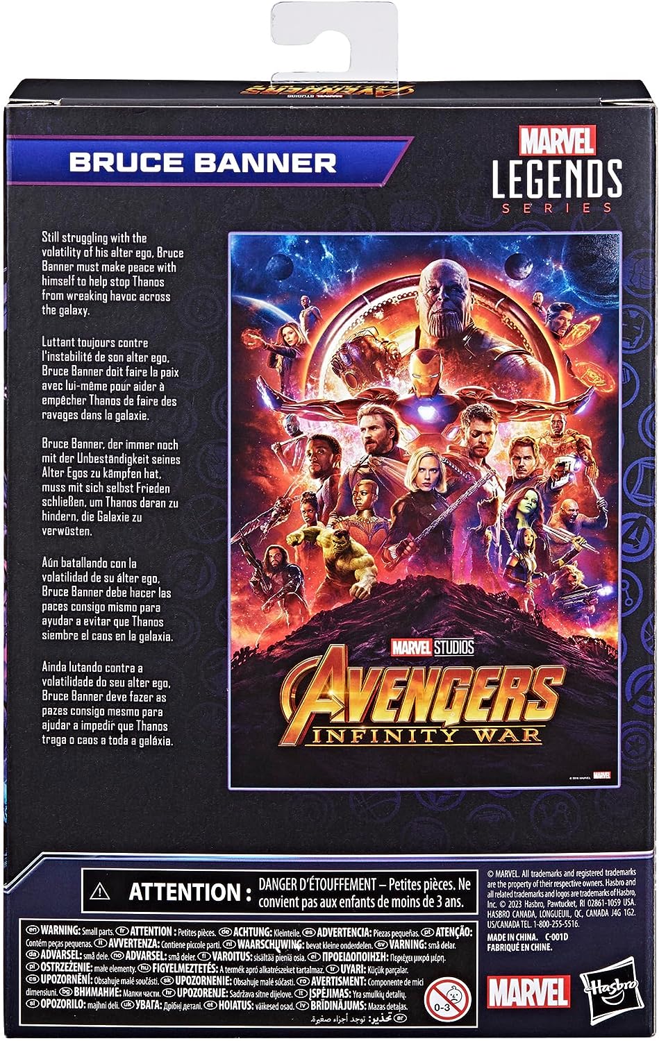 Bruce Banner Figura De Acción Avengers Infinity War Marvel Legends Infinity Saga Hasbro 16 Cm