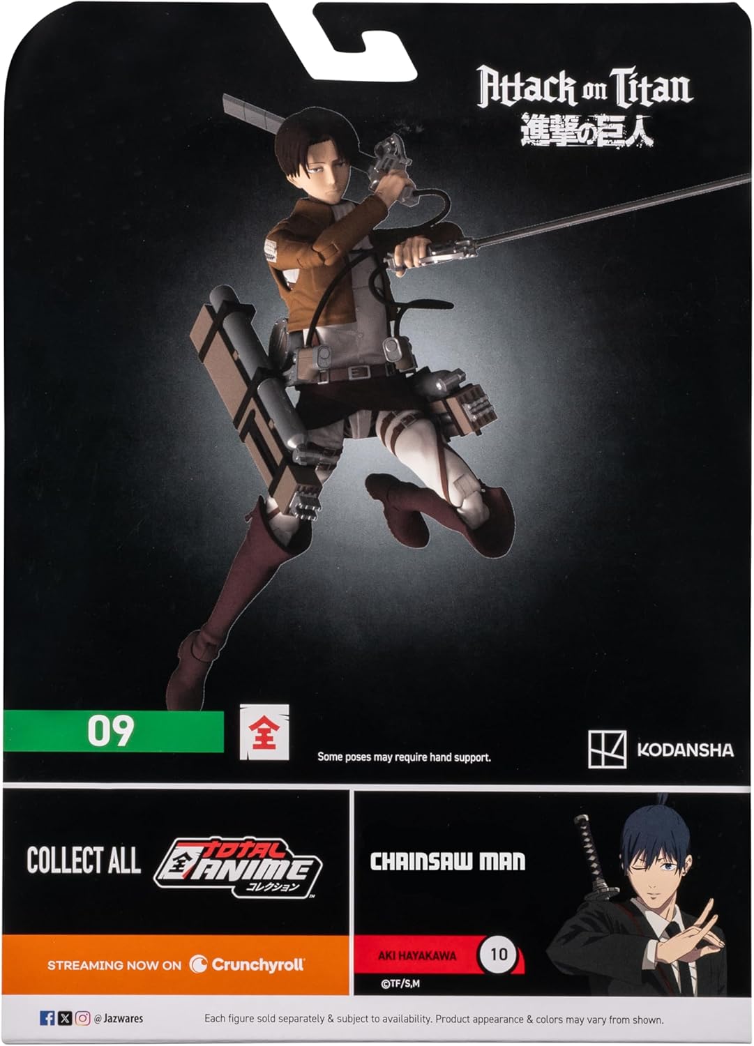 Levi Figura de Acción Attack On Titan Jazwares Total Anime 16 Cm