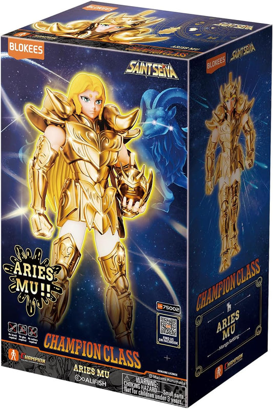 Aries Mu Figura de Accion Saint Seiya Model Kit Champion Class Blokees 14 Cm