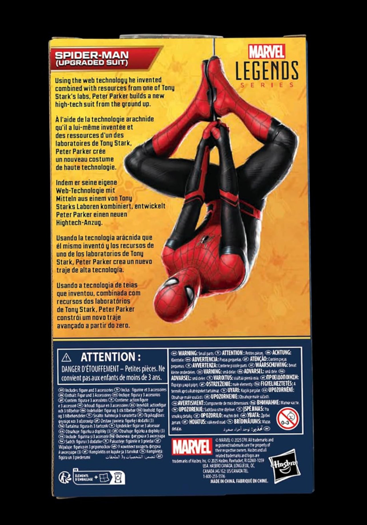 Spiderman Upgraded Suit Figura De Acción Far From Home Marvel Studios Marvel Legends 16 Cm