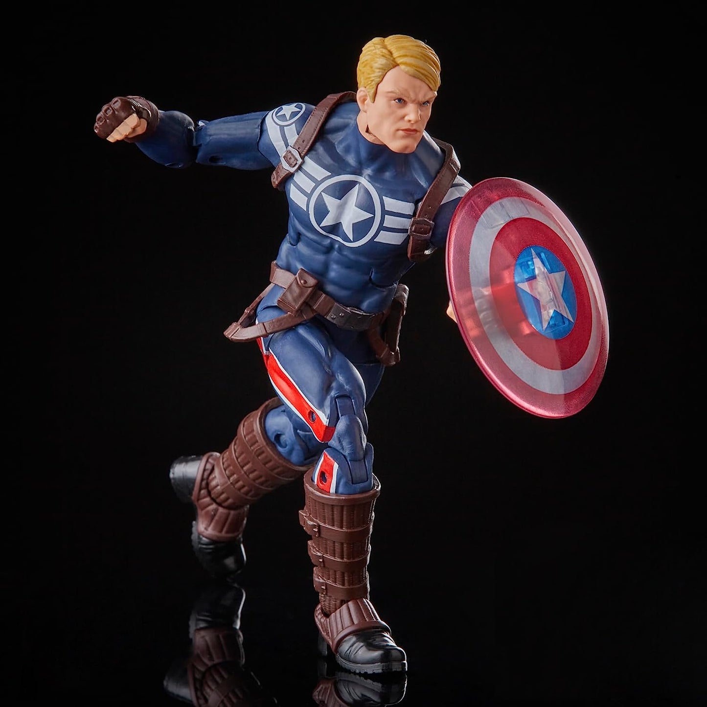 Capitan América Commander Rogers Figura De Acción Avengers Marvel Legends Hasbro 16 Cm BAF Hulk