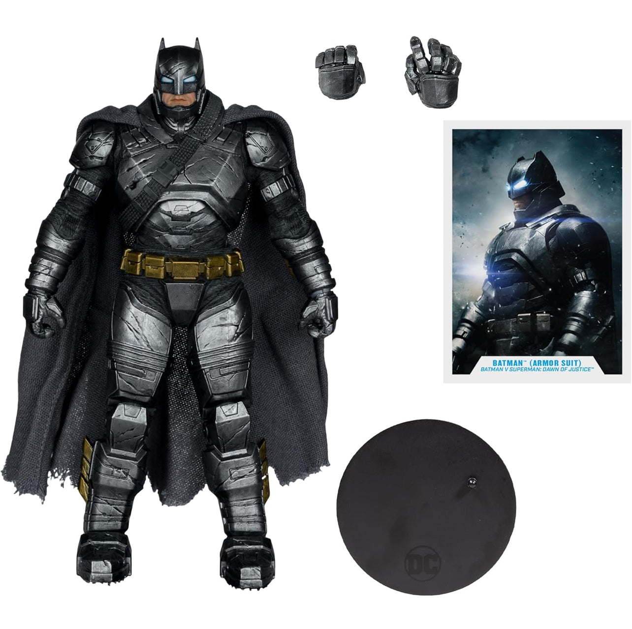 Batfleck Batman Armor Suit Figura de Acción BVS Dawn Of Justice Dc Mcfarlane Toys 18 C