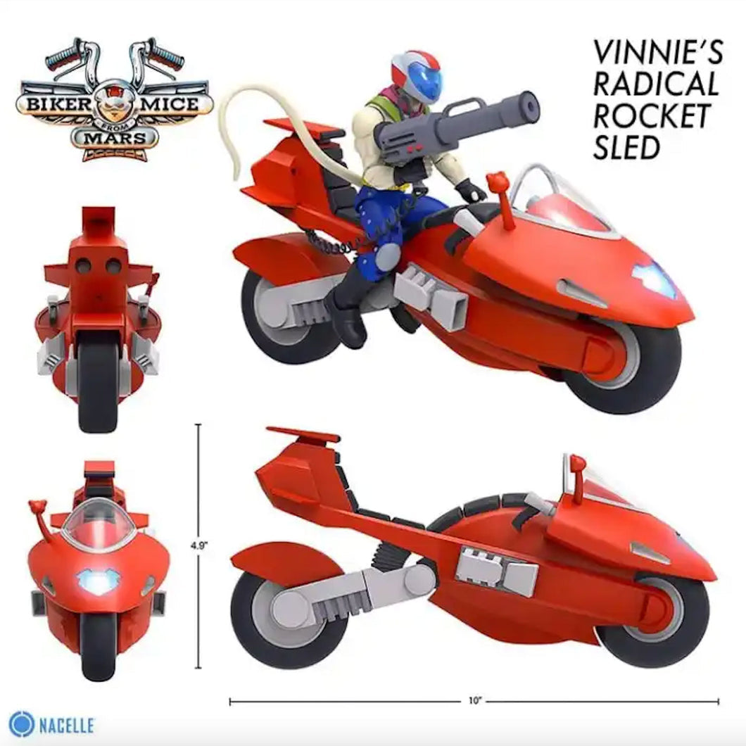 Vinnie’s Radical Rocket Sled Motorratón Biker Mice from Mars Nacelle 25 Cm