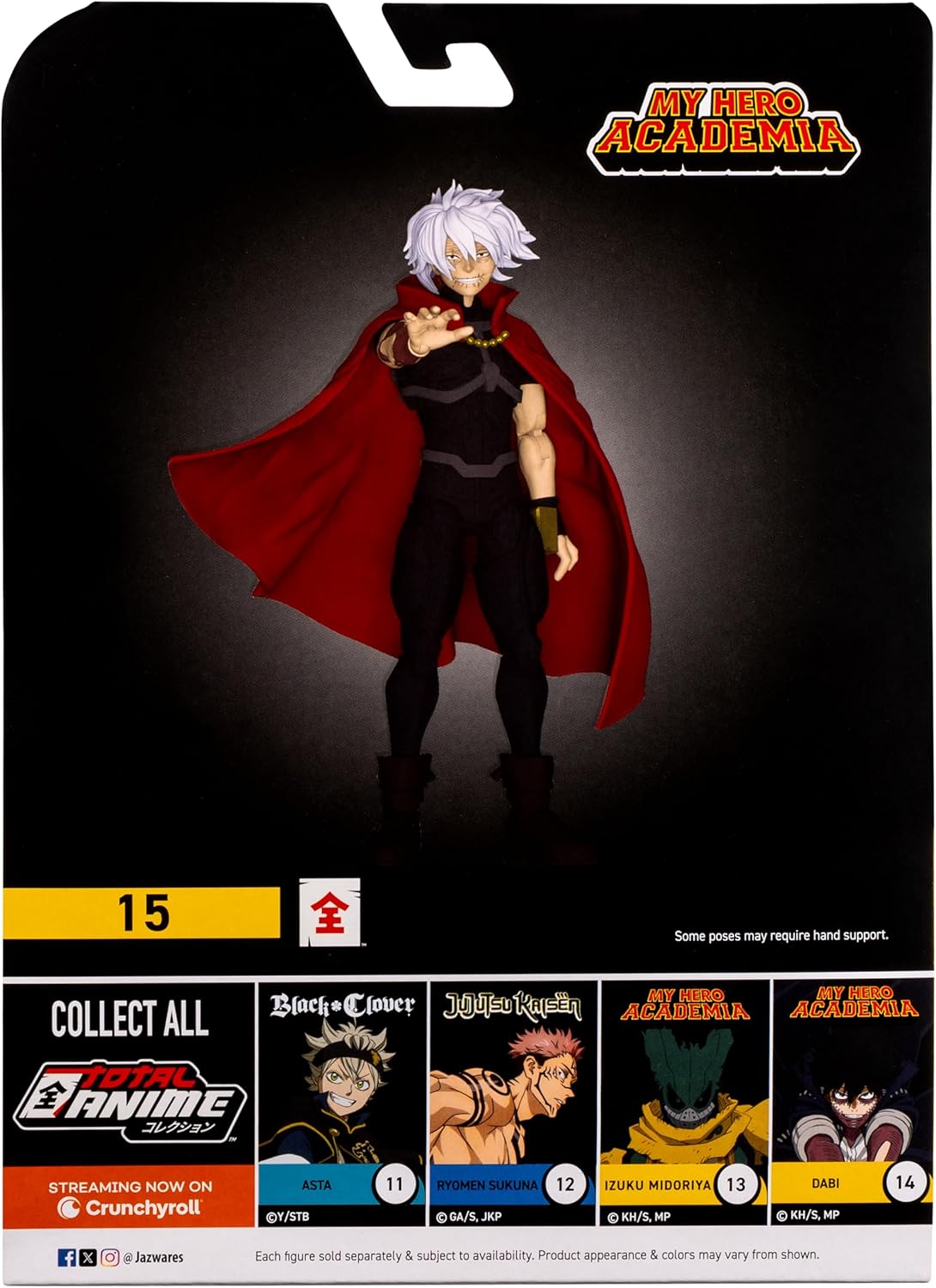 Tomura Shigaraki Figura de Acción My Hero Academia Total Anime Jazwares 15cm