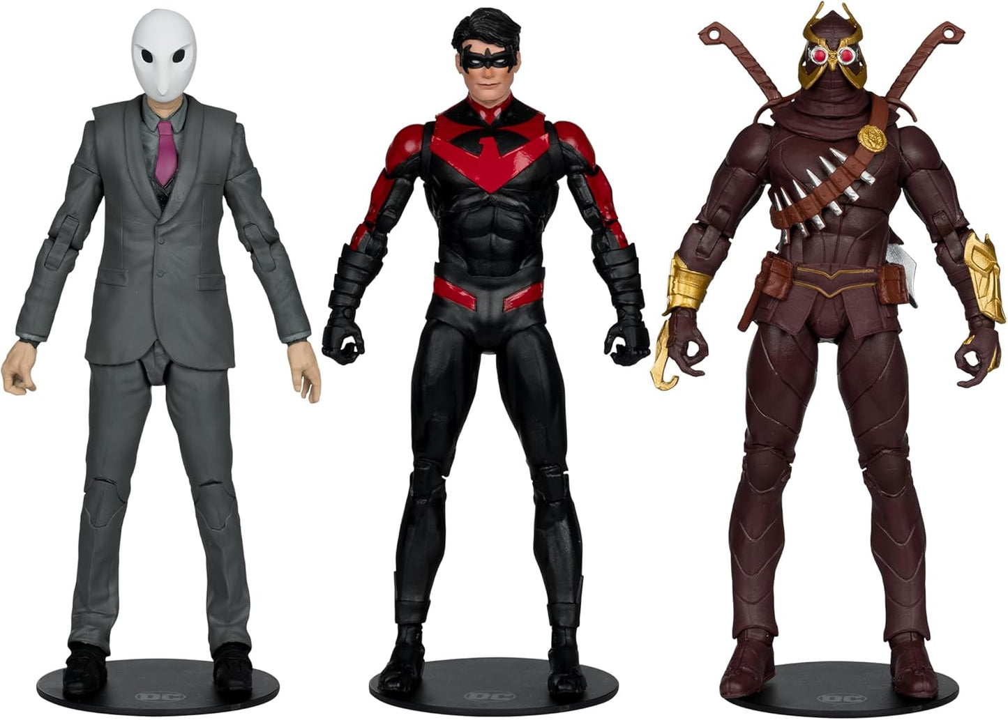Nightwing Vs Talon & Owl Figura De Acción Pack Gold Label Batman Dc Multiverse Mcfarlane Toys 18 cm
