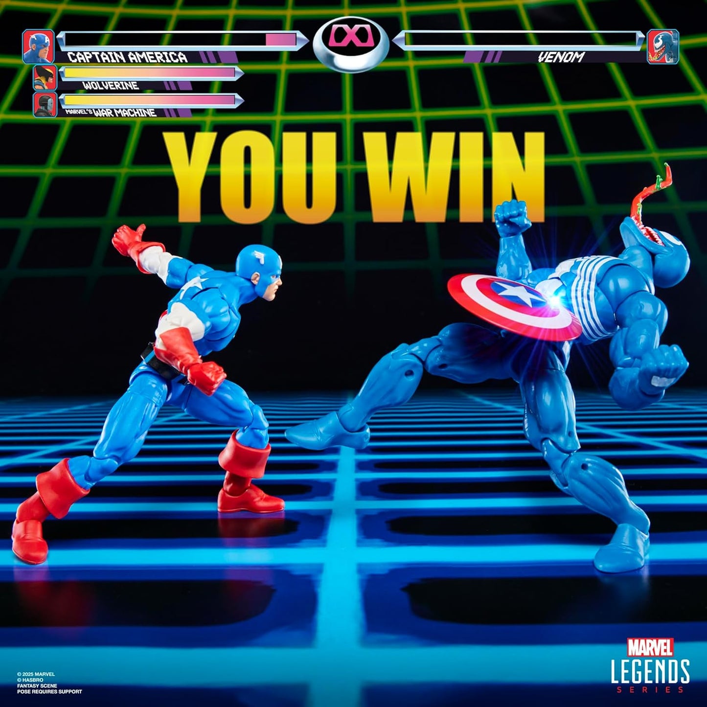 Capitan America Vs Venom 2 Pack Figuras Gamerverse Marvel Legends 16cm