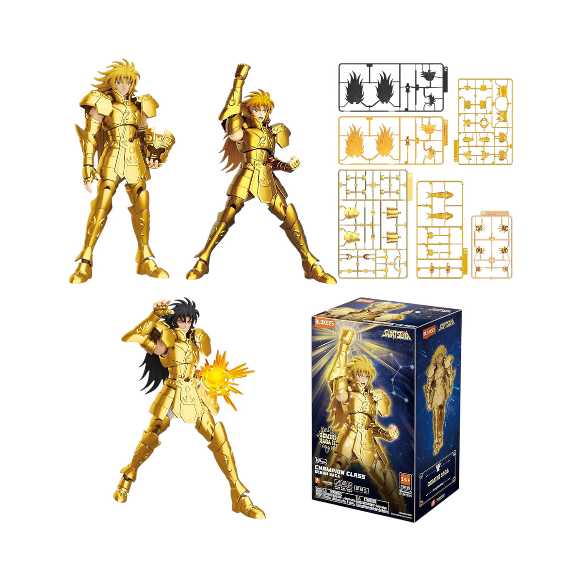 Gemini Saga Figura de Accion Saint Seiya Blokees Champion Class 15 Cm