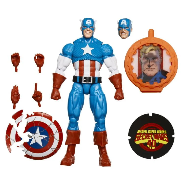 Capitán América Figura De Acción Secret Wars Marvel Legends Retro 17 Cm
