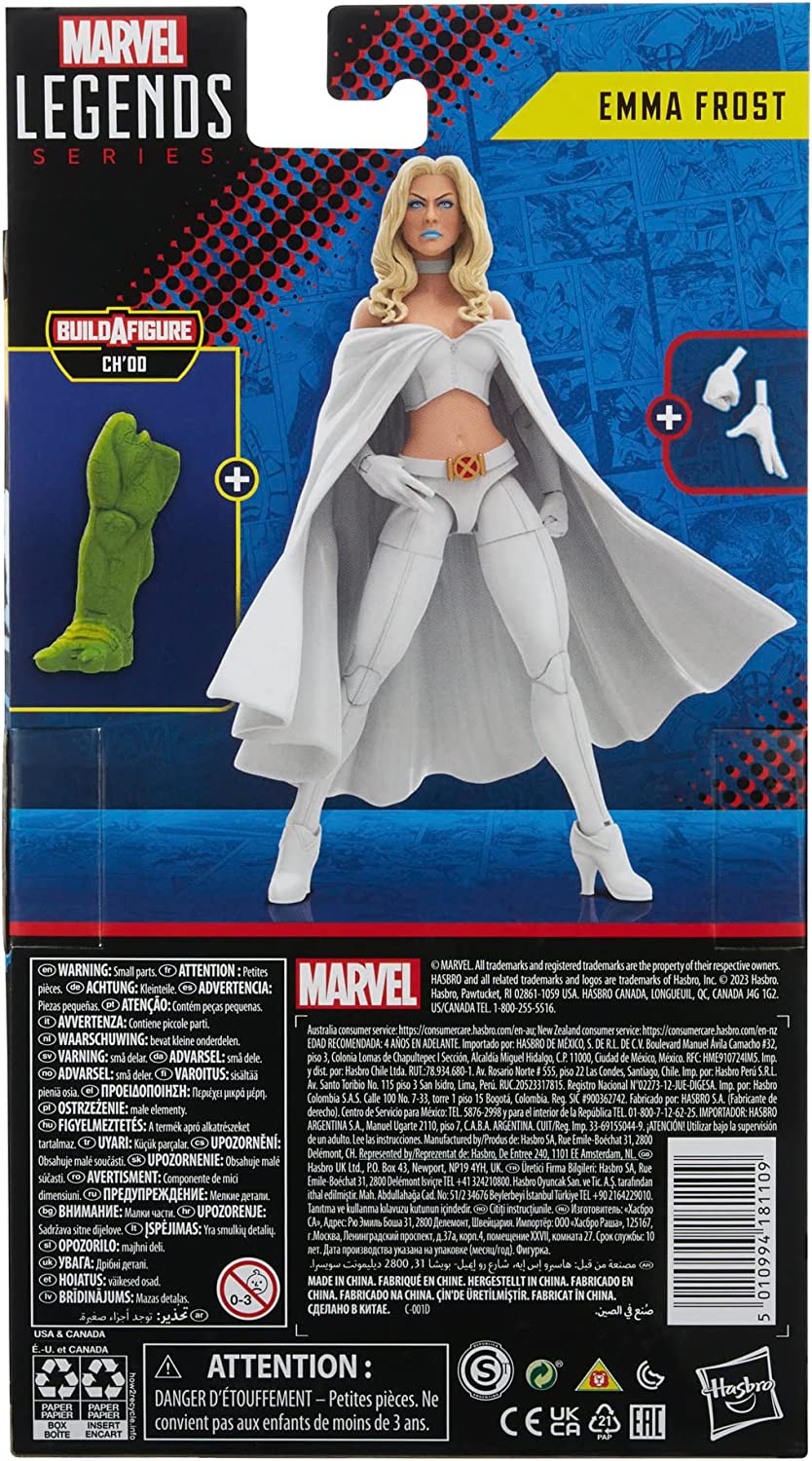 Emma Frost Figura De Acción X Men Clásico Marvel Legends Series Hasbro 16 Cm