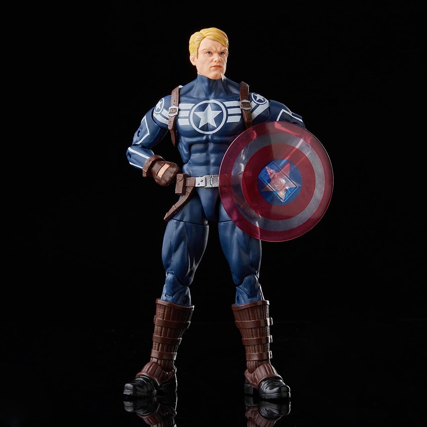 Capitan América Commander Rogers Figura De Acción Avengers Marvel Legends Hasbro 16 Cm BAF Hulk