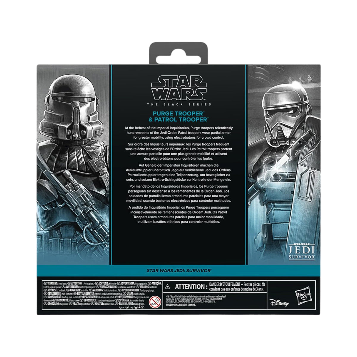 Purge Trooper & Patrol Trooper 2 Pack Figuras de Acción Star Wars Jedi Survivor Black Series 16 Cm