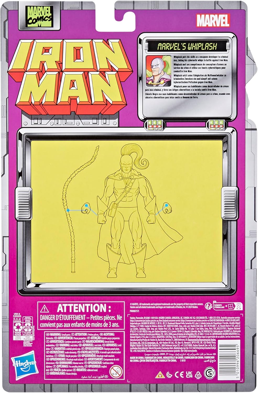Whiplash Figura De Acción Iron Man Retro Vintage Marvel Legends 17 Cm