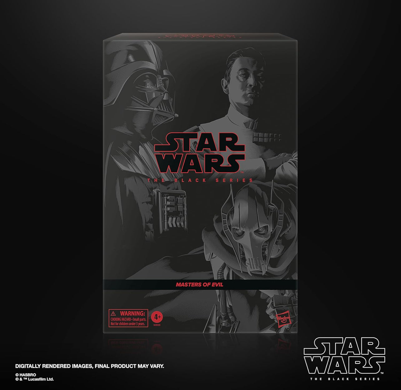 3 Pack Darth Vader & Gr Grievous & Grand Admiral Thrawn Figuras Star Wars Masters Of Evil Black Series 1/12