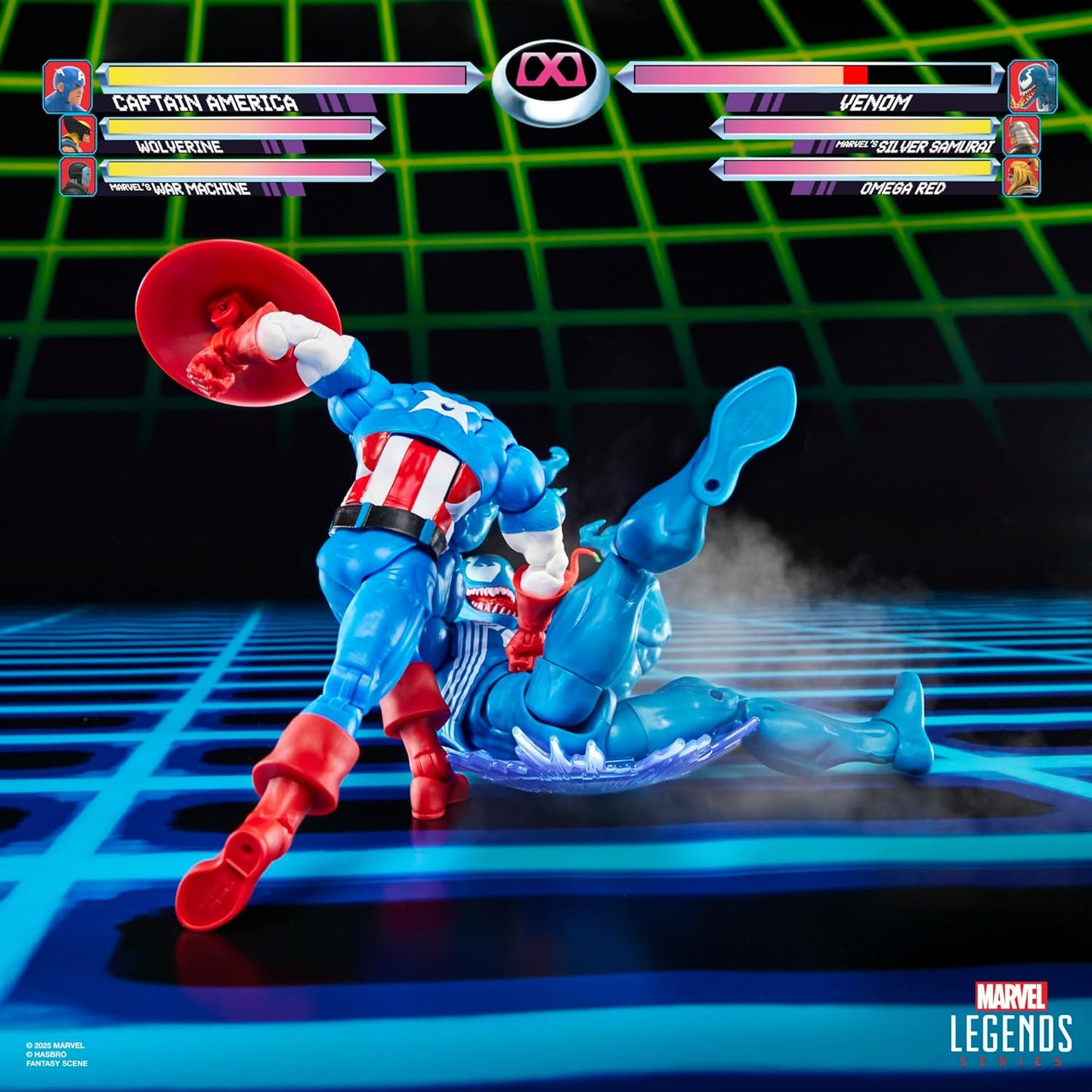 Capitan America Vs Venom 2 Pack Figuras Gamerverse Marvel Legends 16cm