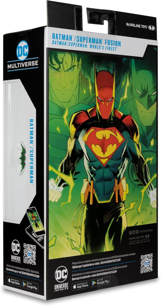 Batman Superman Fusion Figura De Acción Worlds Finest Dc Multiverse Mcfarlane Toys 18 cm
