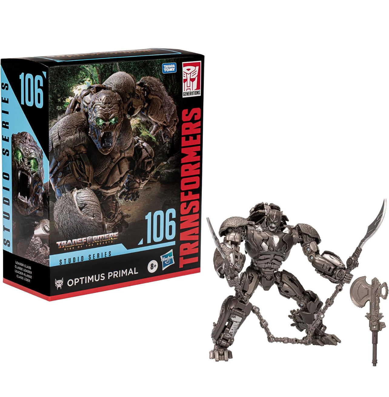 Optimus Primal Figura de Acción Transformers Rise Of The Beasts Toy Studio Series 106 Hasbro 22 Cm