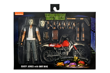 Casey Jones & Dirt Bike Pack Figura TMNT Tortugas Ninja Neca 18 cm