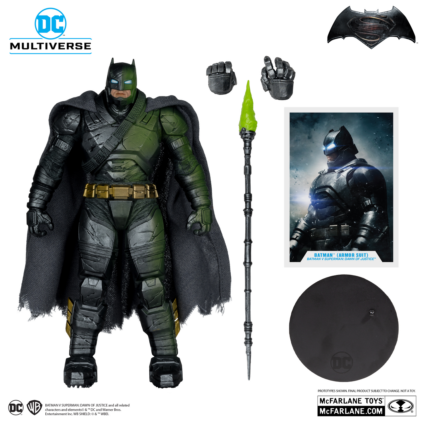 Batman Armor Suit Platinum Edition Figura de Acción BVS Dawn Of Justice Dc Mcfarlane Toys 19 C