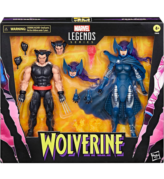 Wolverine & Psylocke 2 Pack Figuras de Acción X Men Comics Marvel Legends
