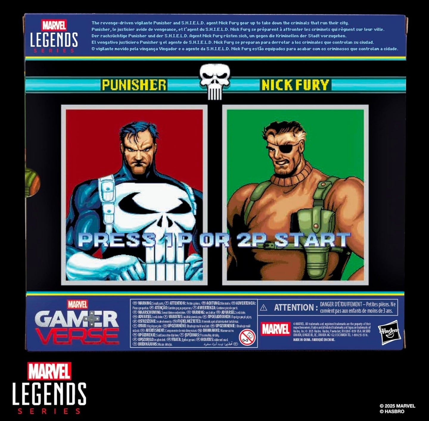The Punisher & Nick Fury Pack Figuras Gamerverse Marvel Legends 16 Cm