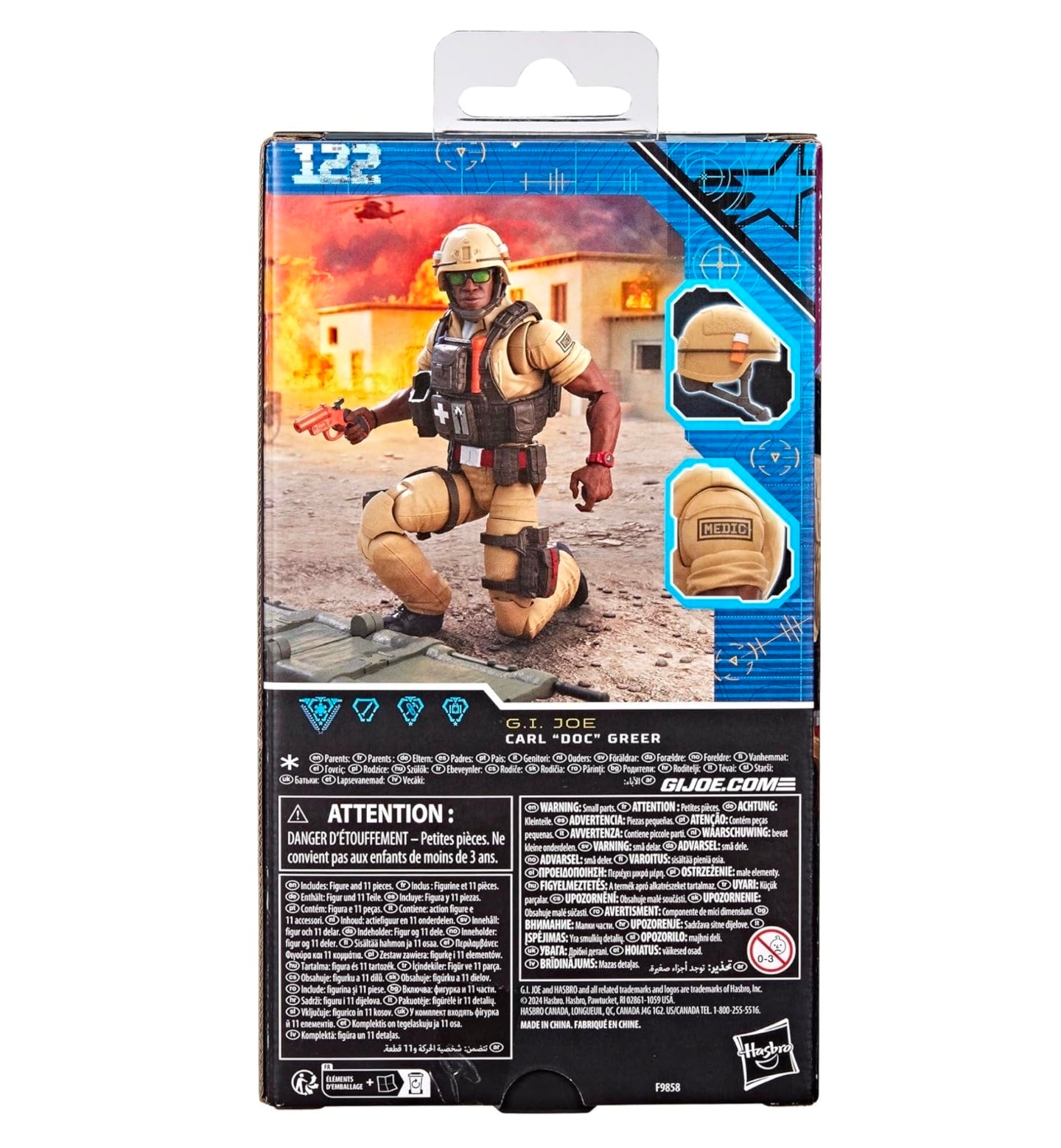 Carl Doc Greer Figura de Accion Gi Joe 122 Classified Series 16 Cm