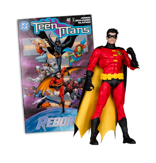 Robin Figura de Accion Teen Titans Reborn #41 Mcfarlane Toys Page Punchers 17 Cm