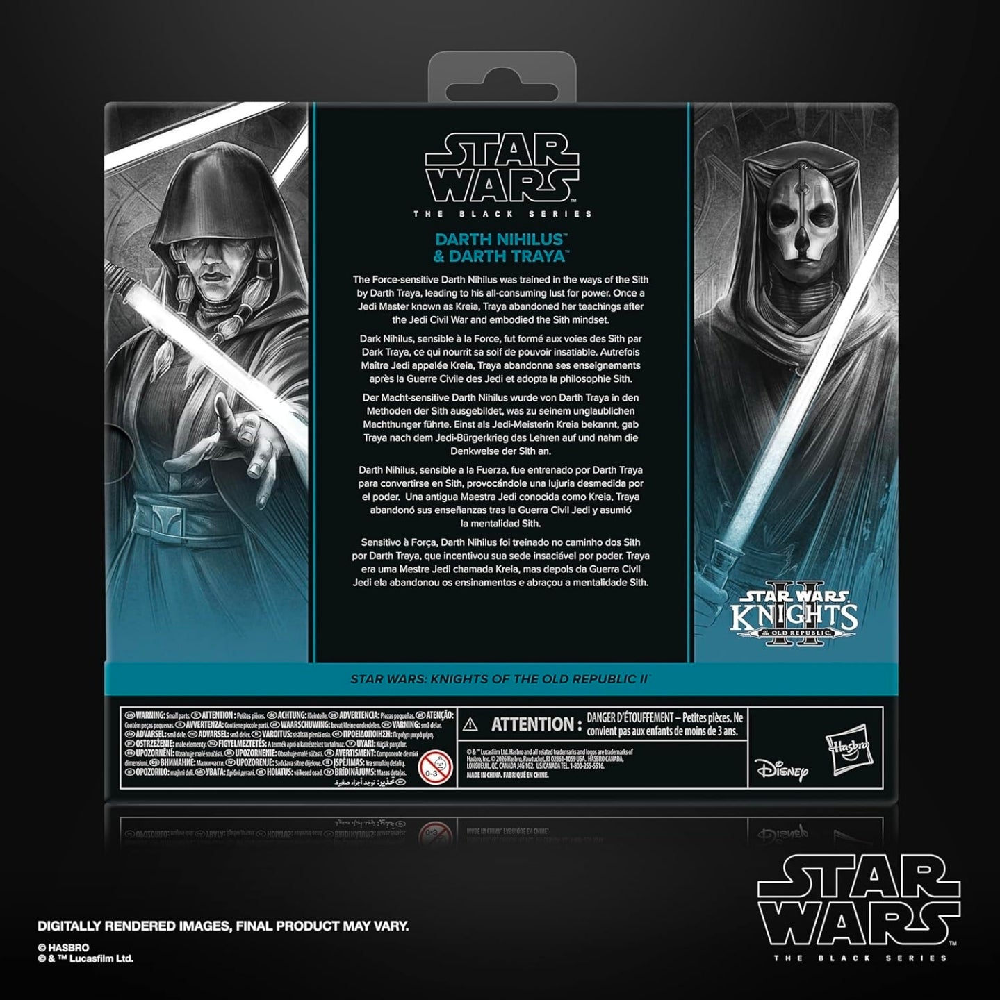 Darth Nihilus & Darth Traya Pack Figuras Star Wars KOTOR 2 Black Series 15 Cm
