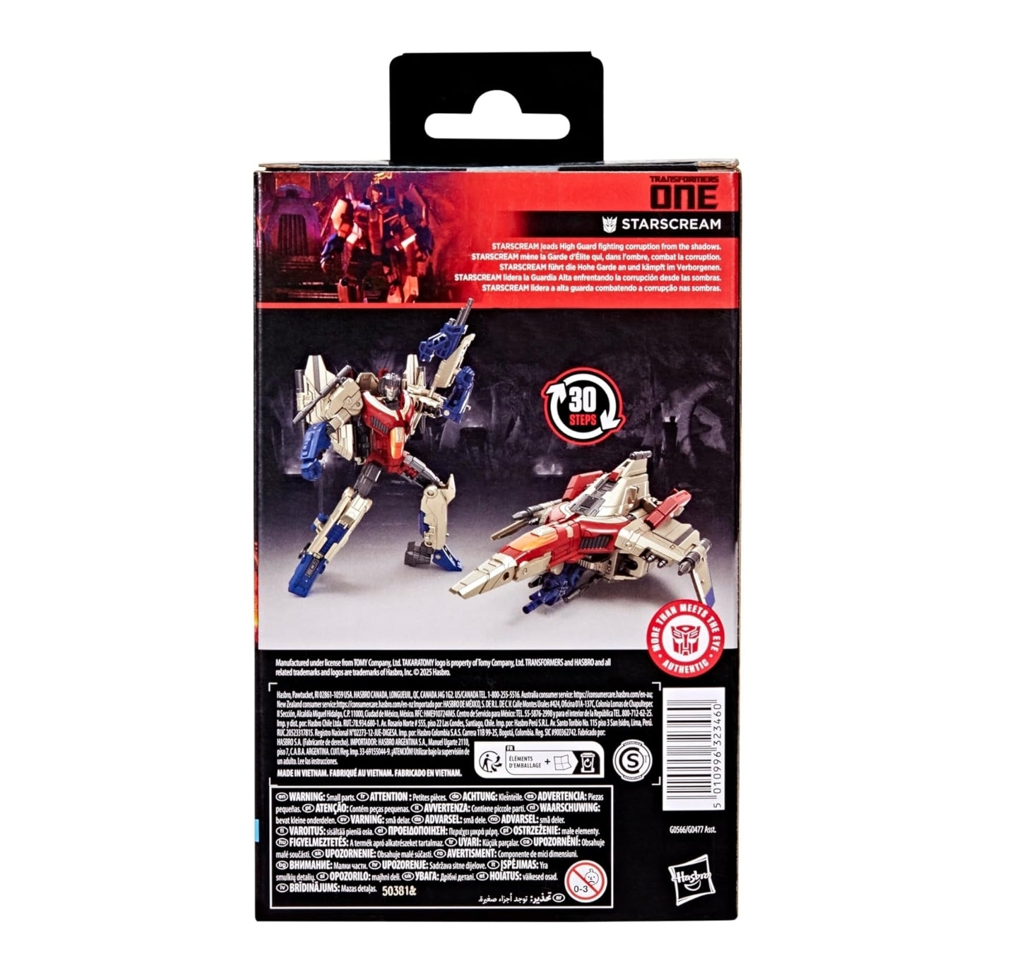 Starscream Figura de Accion Transformers One Studio Series Deluxe Class 14 cm