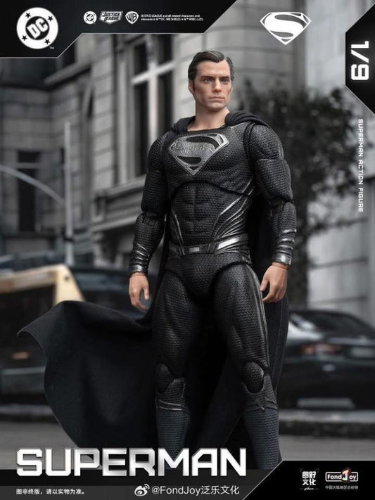 Superman Black Suit Figura de Accion DC Justice League Fondjoy 19 Cm