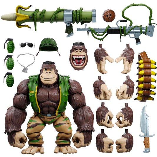 Guerrilla Gorilla Figura de Accion TMNT Tortugas Ninja Super 7 22cm