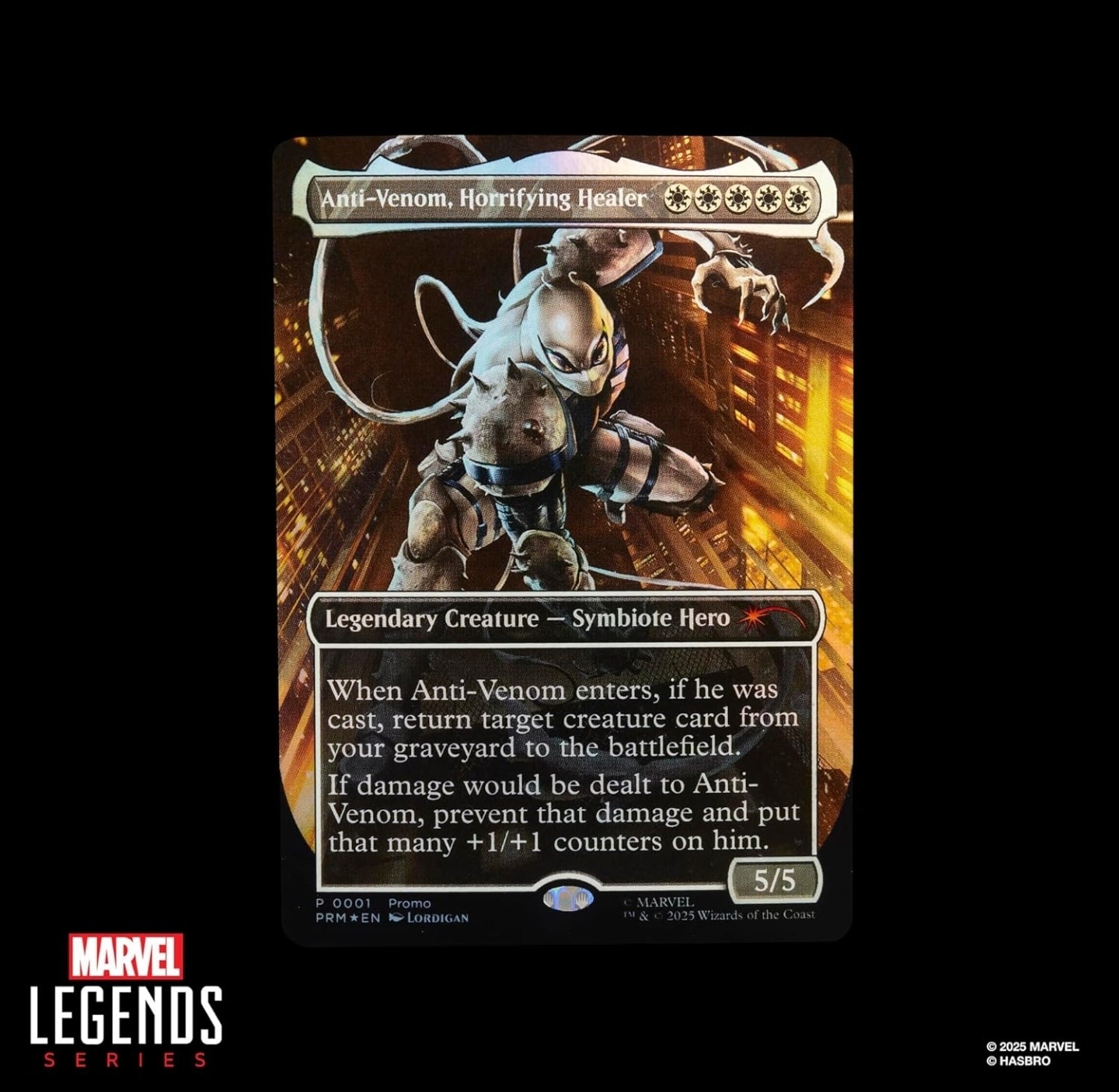 Agent Anti Venom Figura de Acción Magic The Gathering Spiderman Marvel Legends 16cm
