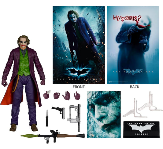 Joker Heath Ledger Figura De Acción Batman Dark Knight Rises DC Multiverse Mcfarlane Toys 18 Cm