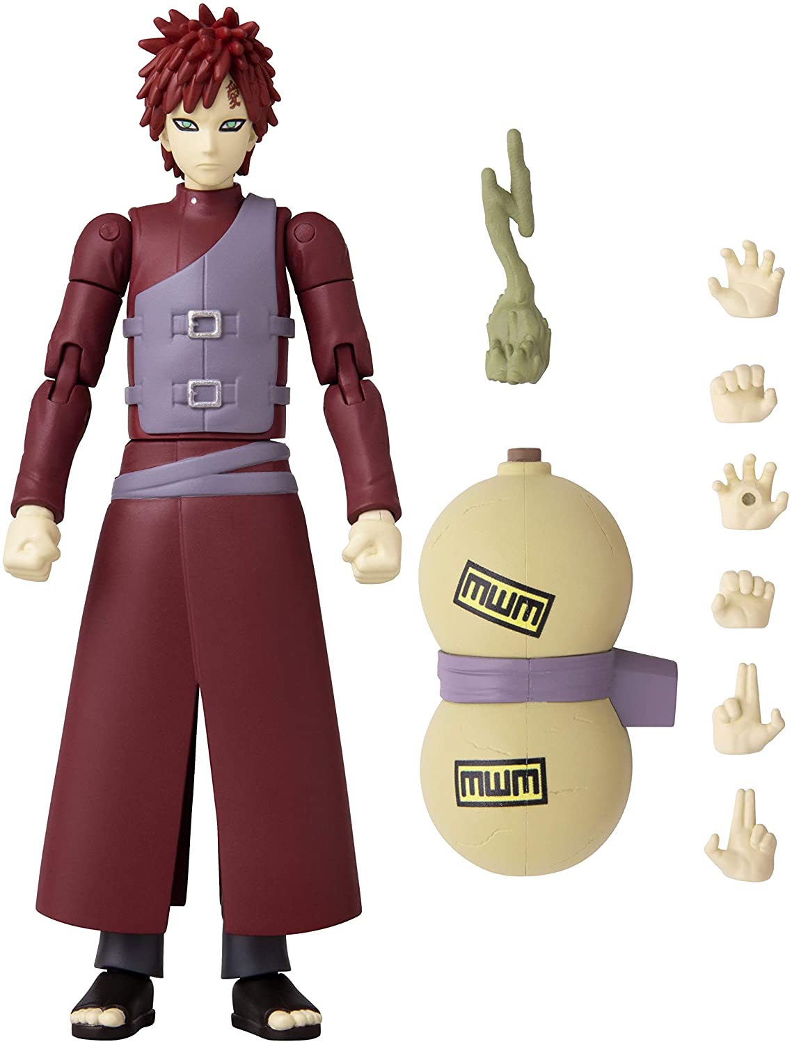 Gaara Figura de Acción Naruto Shippuden Anime Heroes Bandai 16 Cm